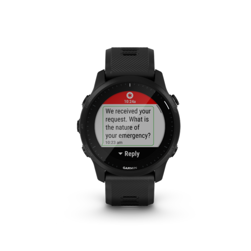 Forerunner 945 LTE Black emergency