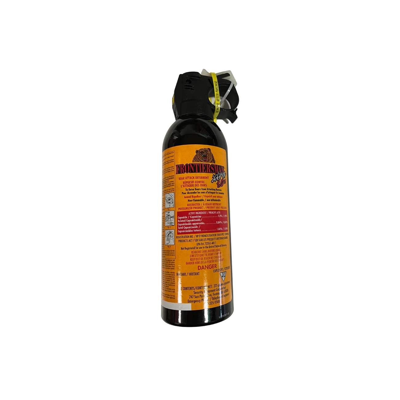 325g Frontiersman Xtra Bear Spray, front view