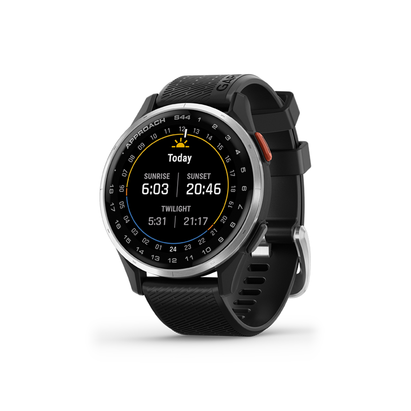 Garmin Approach S44 Black sunrise sunset