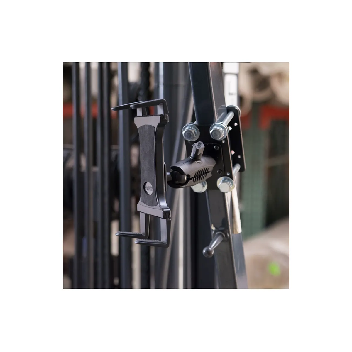 Arkon 5 inch Robust Forklift Pillar Tablet Mount mounted