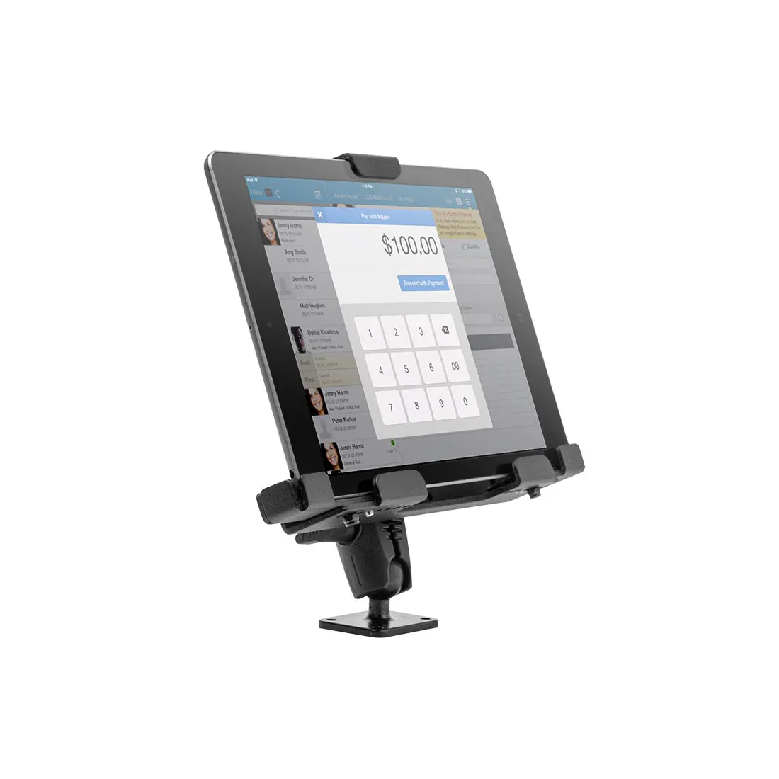 Arkon TAB4METKL Aluminum locking tablet mount with tablet mounted