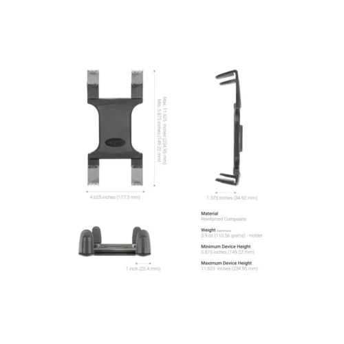ARKON Heavy-Duty Drill Base Tablet Mount measurements