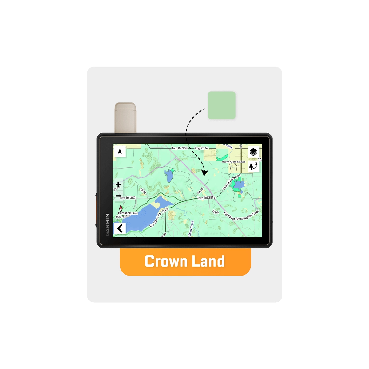 Backroad GPS maps - crown land