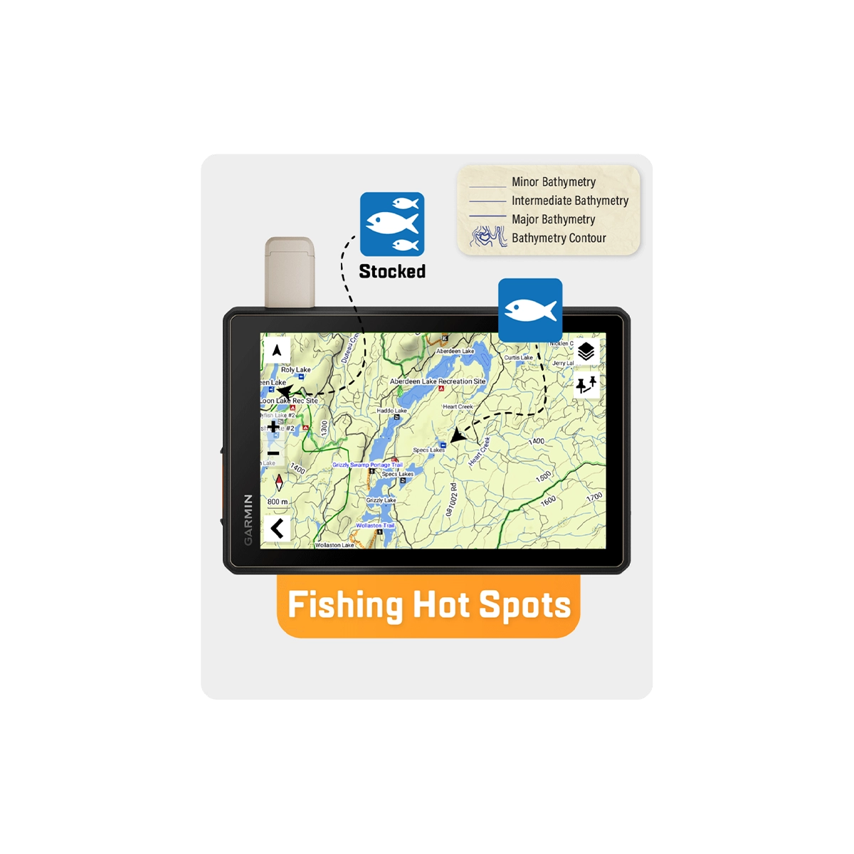 Backroad GPS maps - fishing hotspots