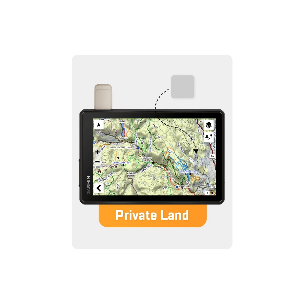 Backroad GPS maps - private land