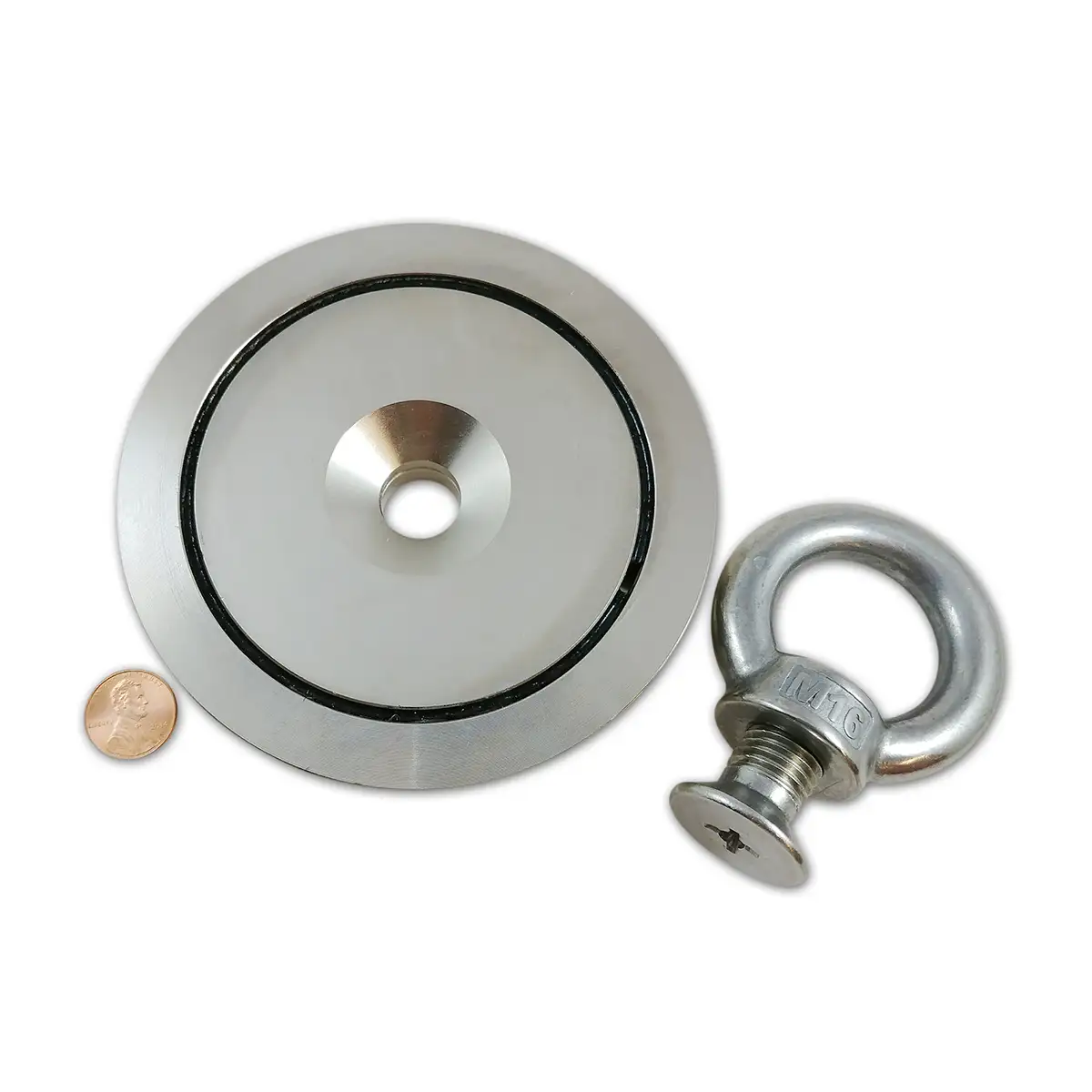 Brute Box Double Sided 1,200lb Magnet Fishing Bundle magnet taken apart