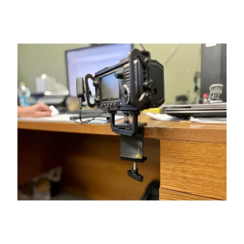 Chameleon Antenna: CHA UCM Universal Clamp Mount with radio mounted in it