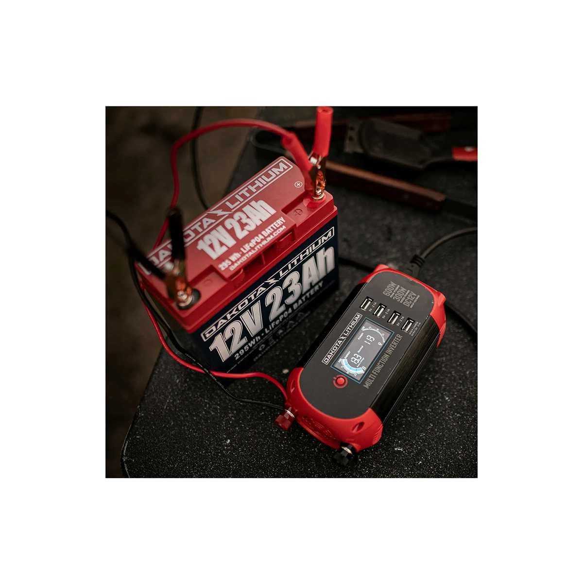 Dakota Lithium Multi Function 300W Power Inverter in use