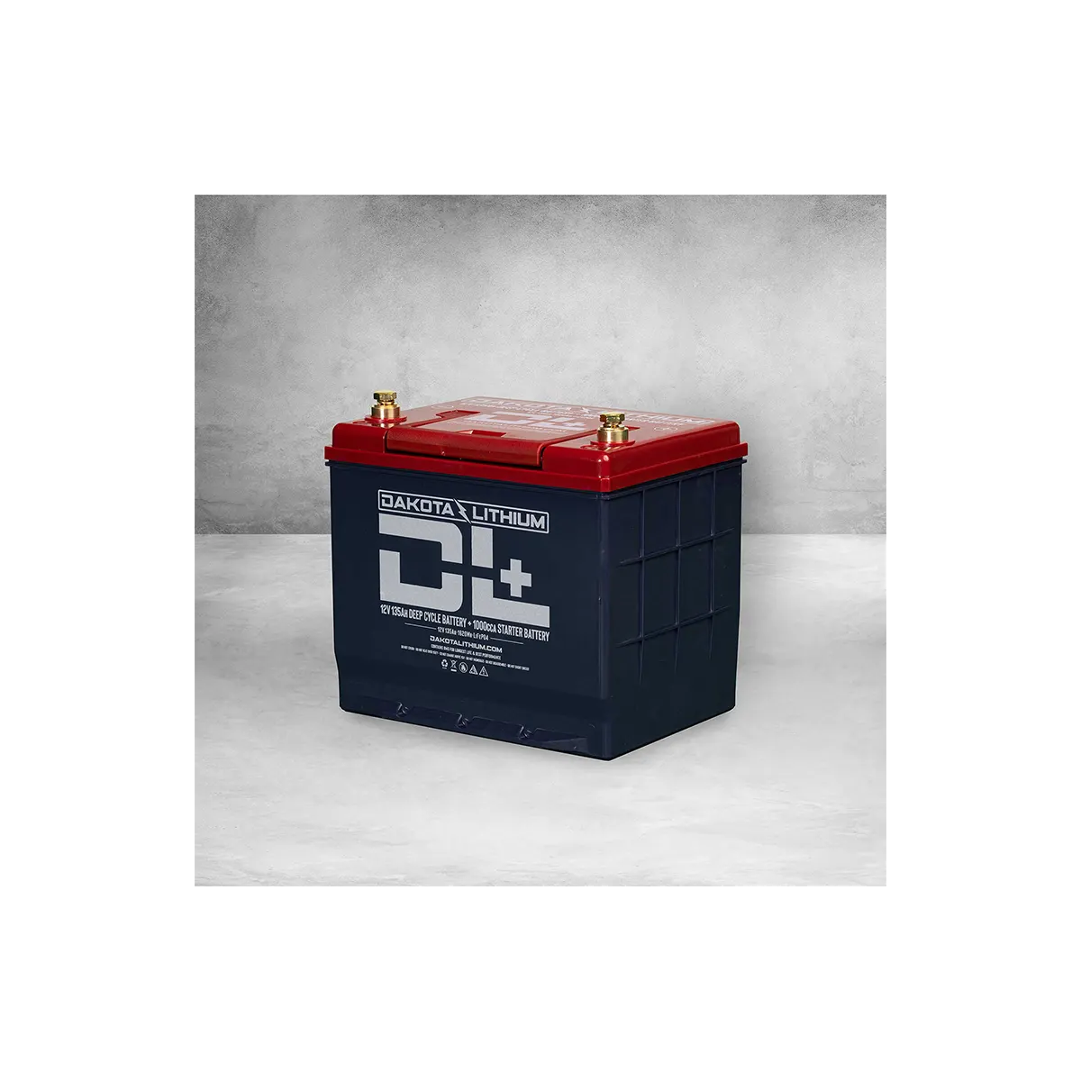 DL+ 12v 135Ah Dual Purpose 1000CCA battery left view
