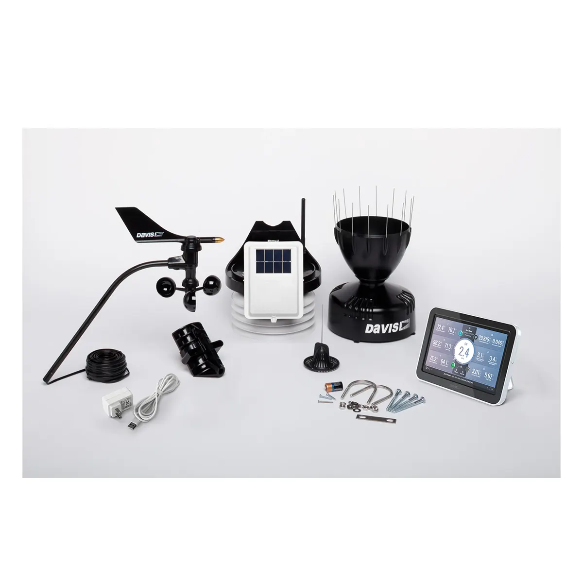Wireless Vantage Pro2 Weather Station with Standard Radiation Shield and WeatherLink Console componets