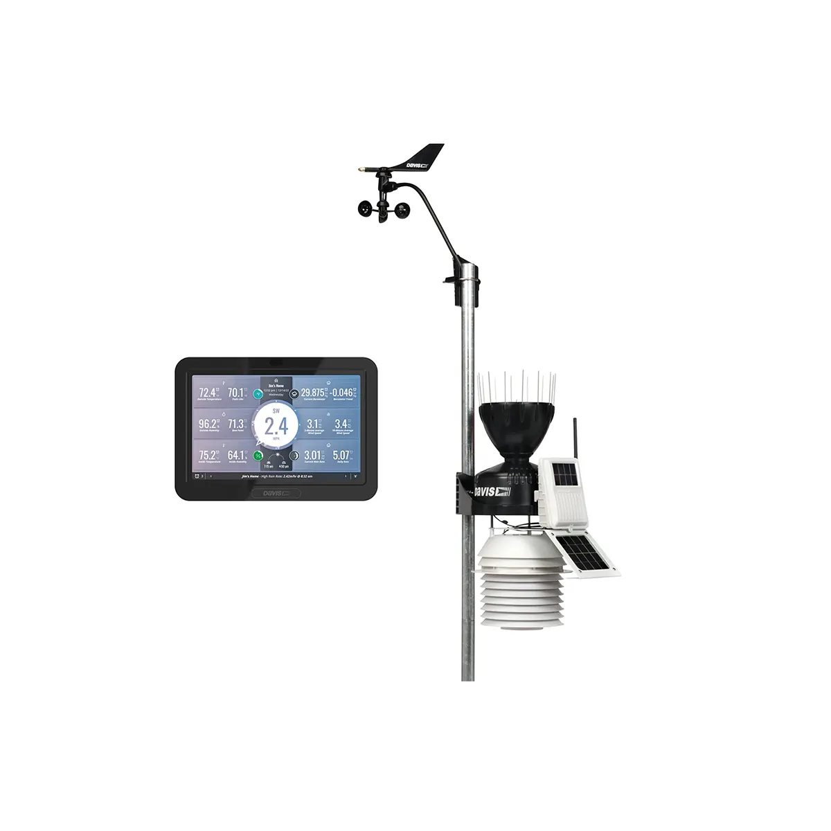 Wireless Vantage Pro2 with 24-Hour Fan Aspirated Radiation Shield and WeatherLink Console