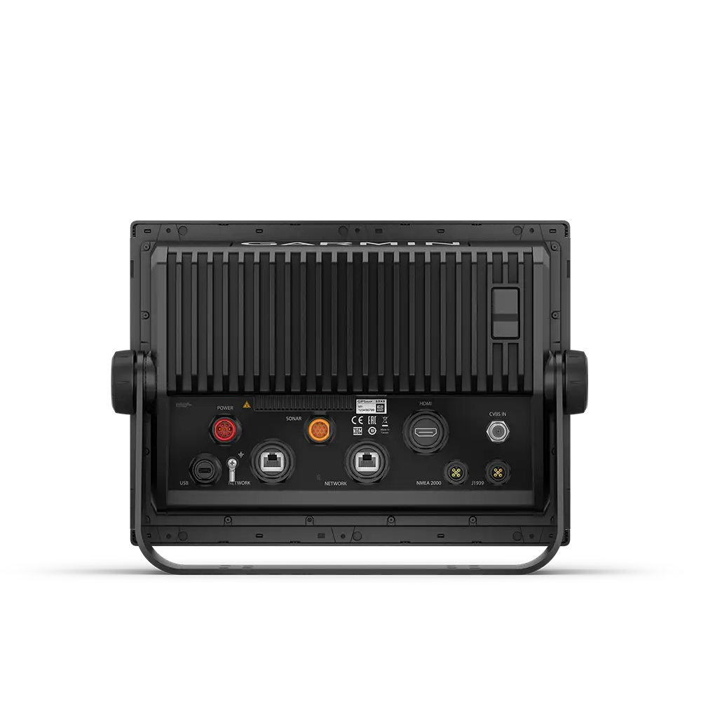 Garmin GPSMAP 1243xsv back view with connections