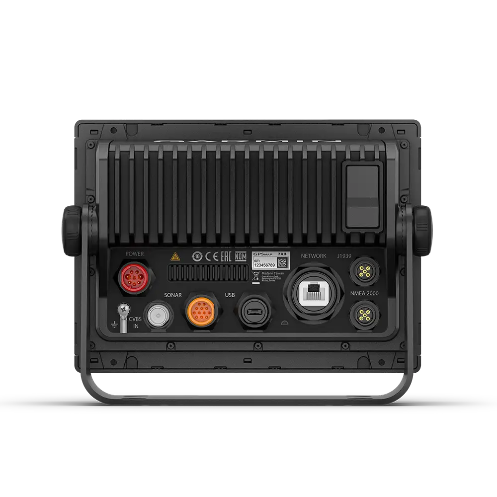 Garmin GPSMAP 723xsv back side with connections