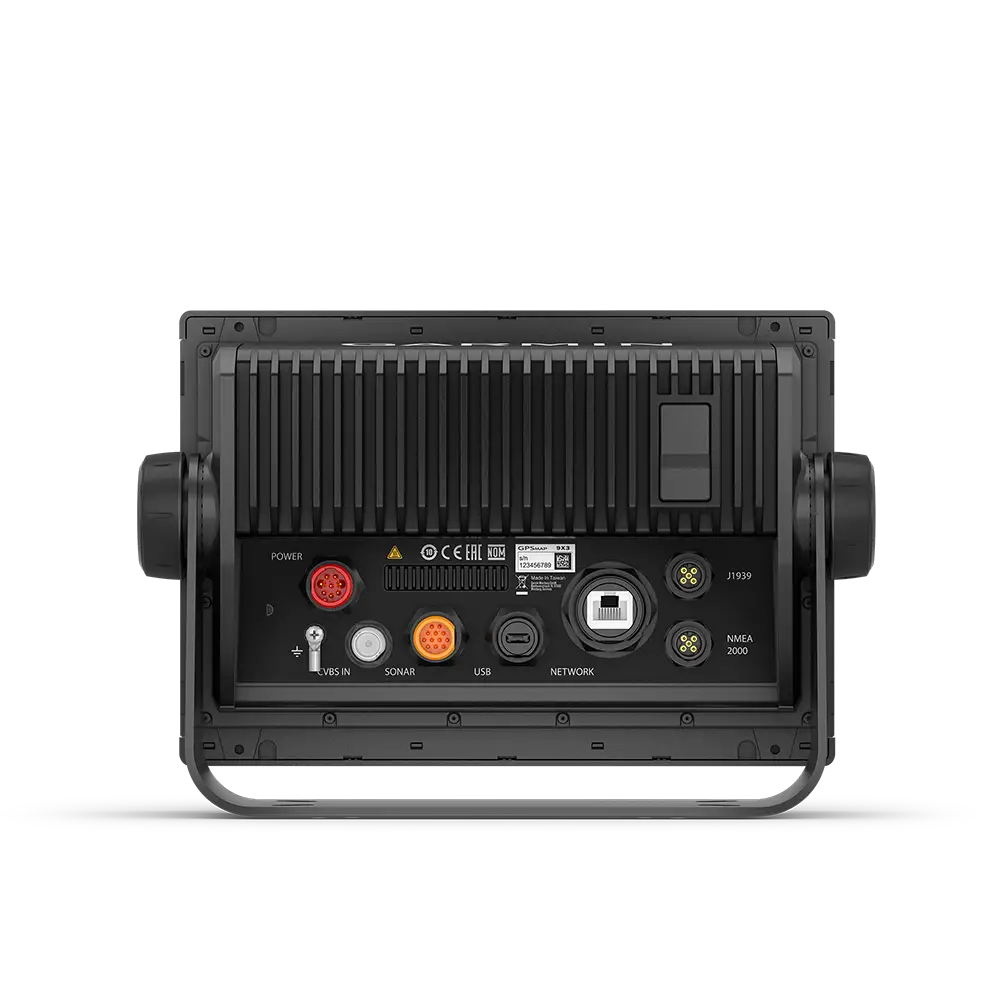 Garmin GPSMAP 923xsv back view with connections