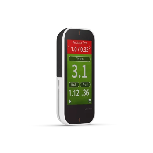 Garmin Approach G80 right angled with tempo screen