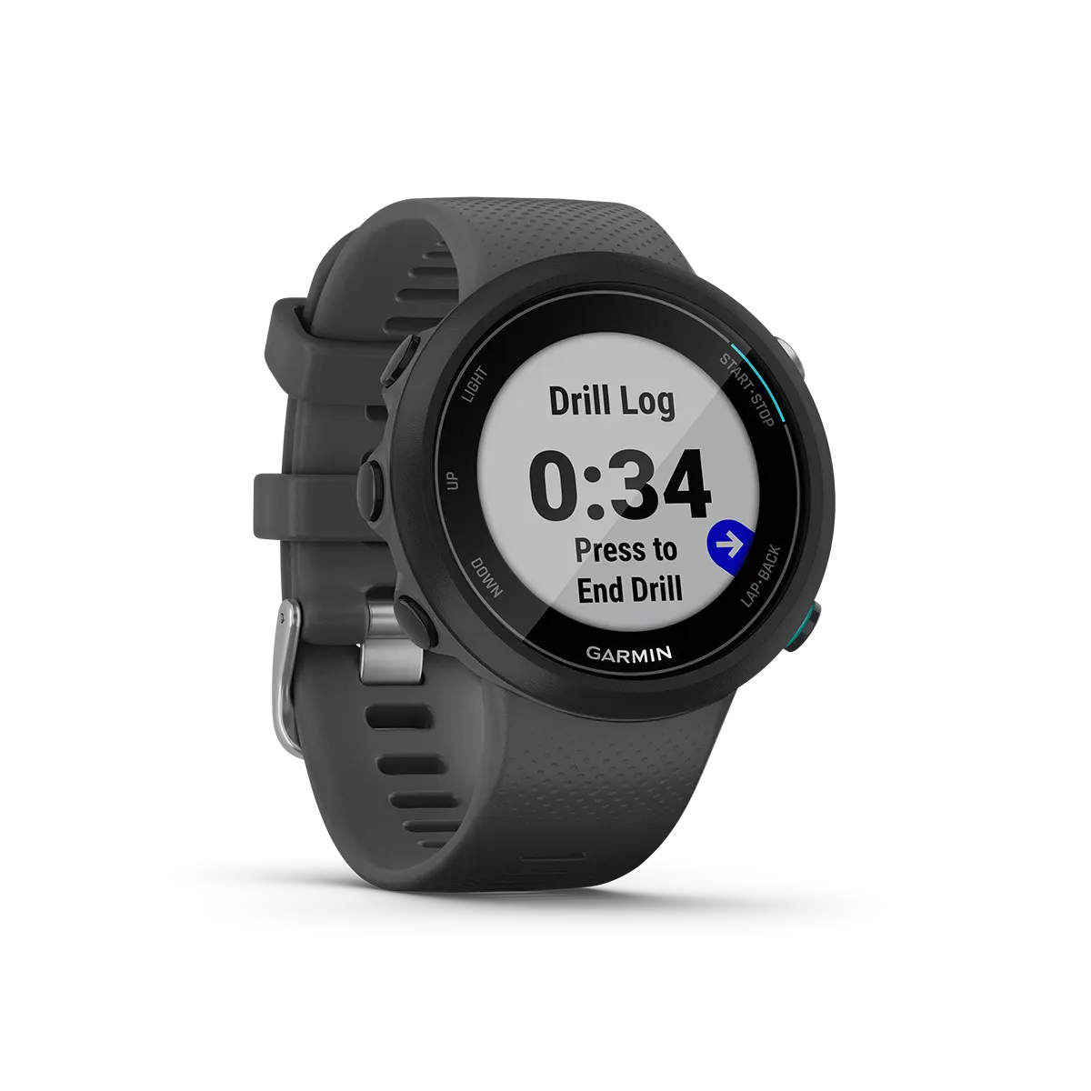 Garmin Swim 2 in slate drill log