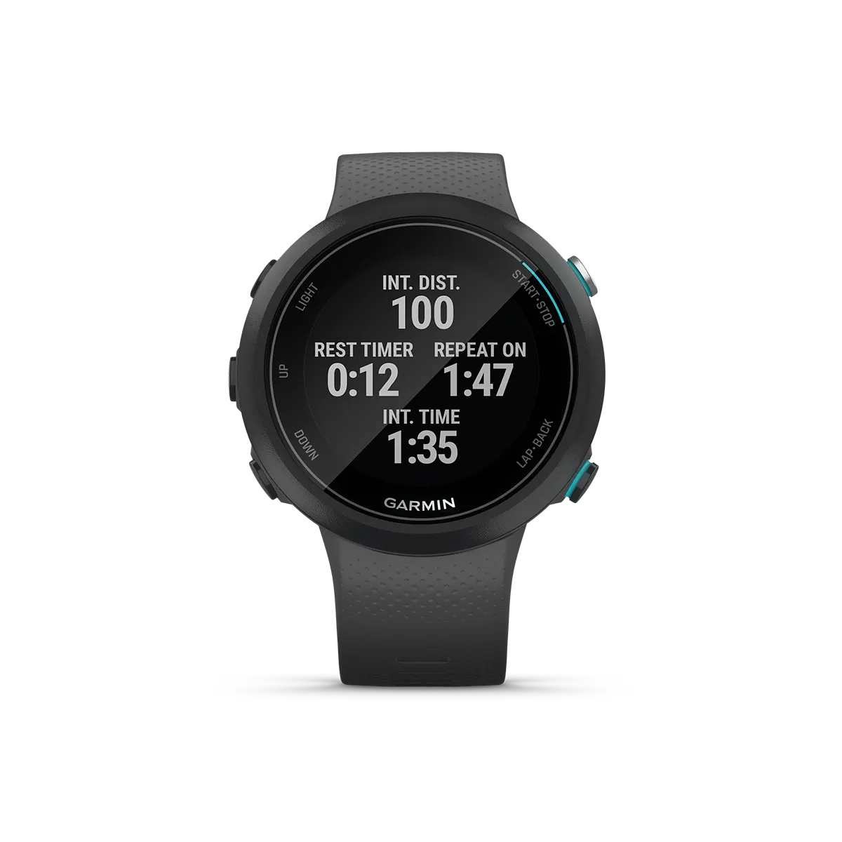 Garmin Swim 2 in slate data screen