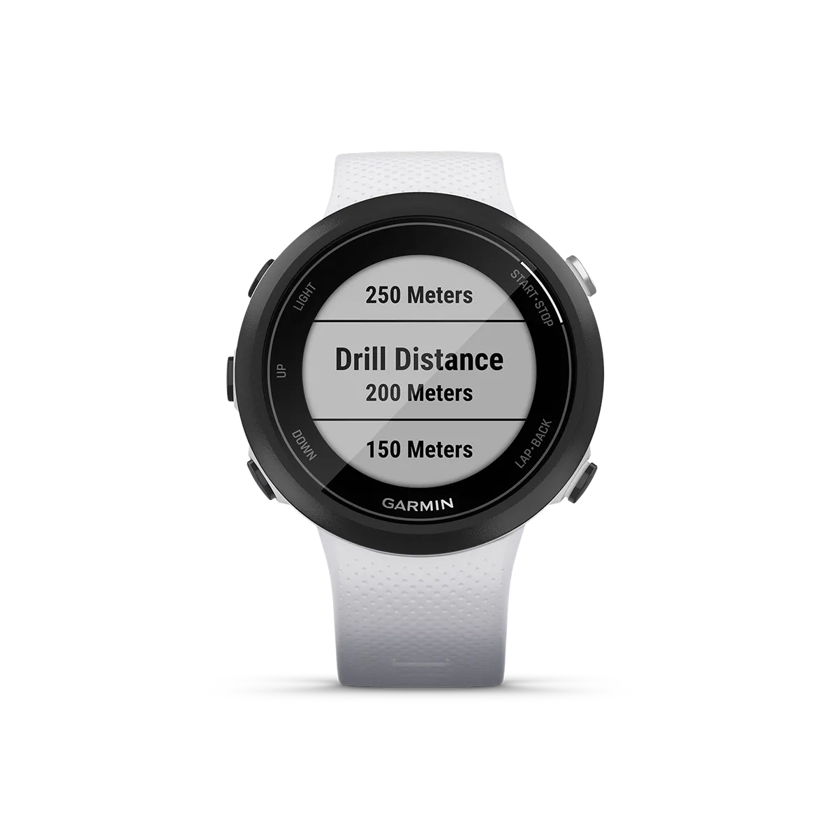 Garmin Swim 2 in whitestone menu options