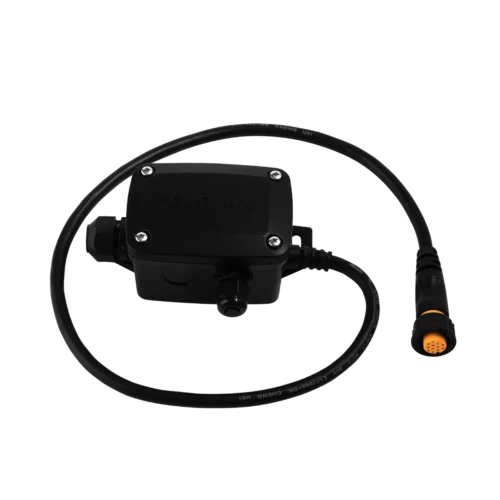 Garmin Bare Wire Transducer to 12-pin Sounder Wire Block Adapter with connector showing