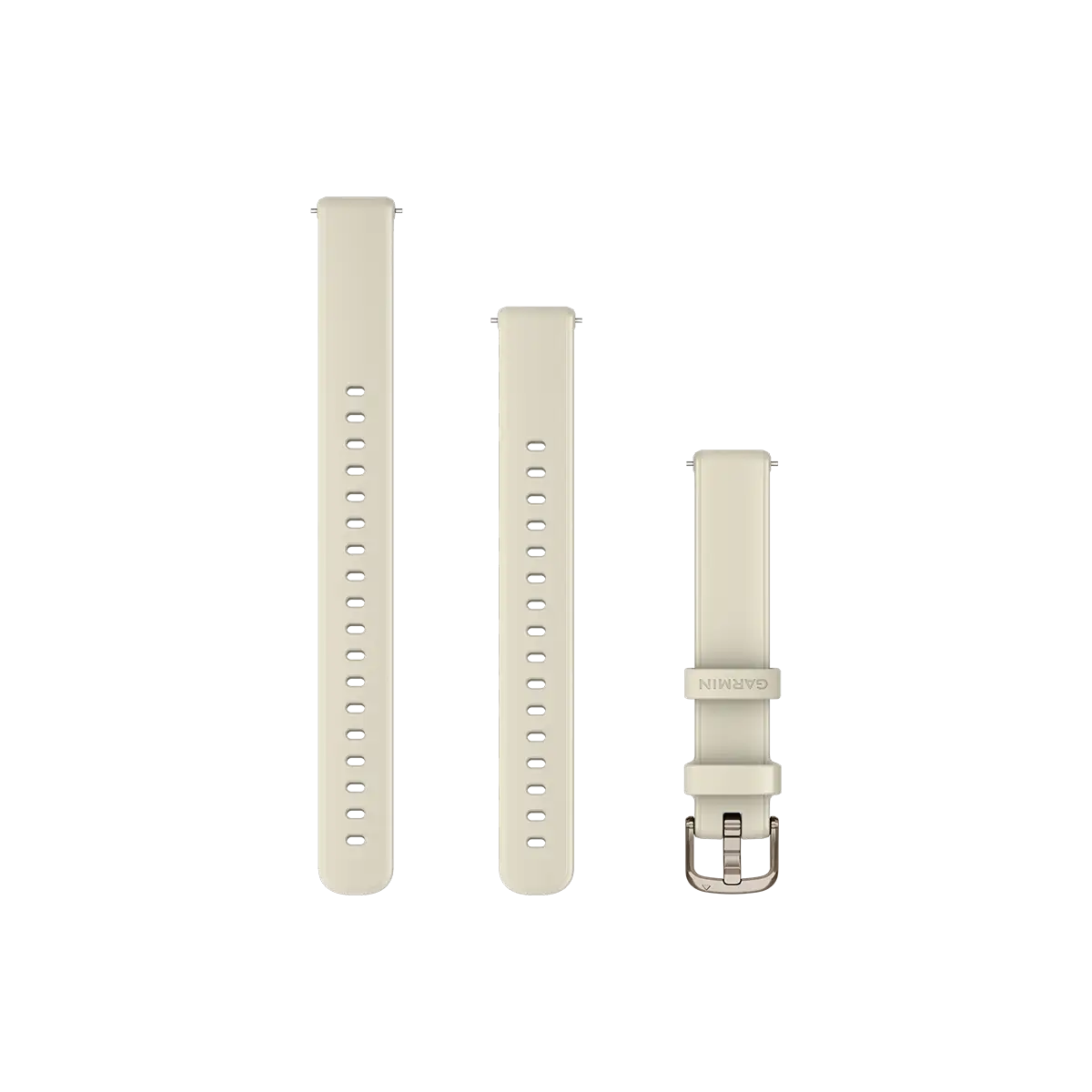 Garmin Lily 2 Bands (14 mm), Coconut Silicone with Cream Gold Hardware (010-13302-00)