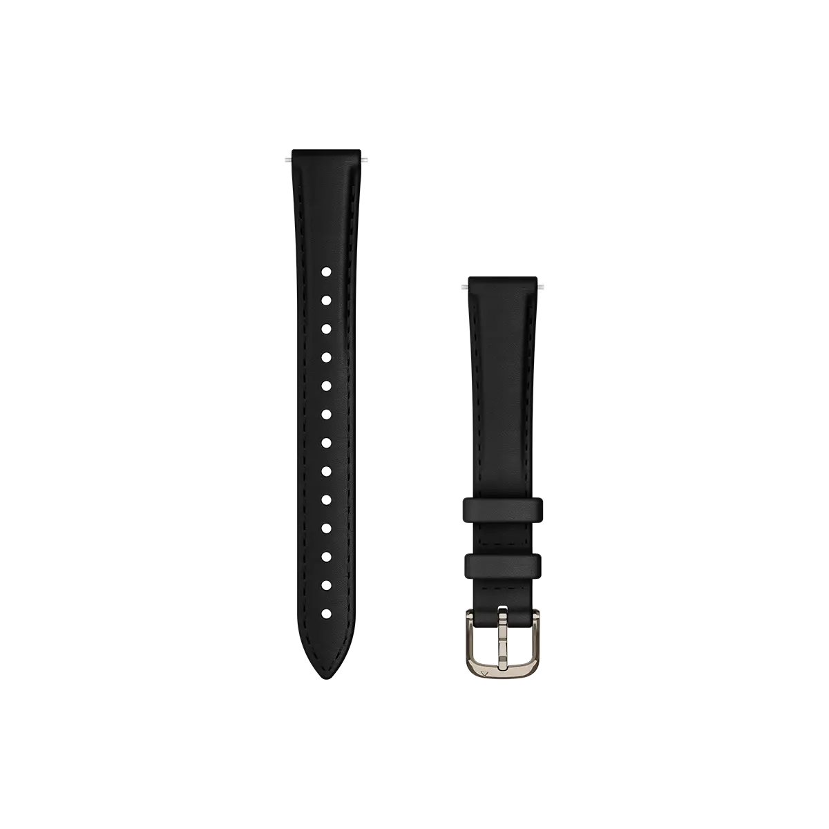 Garmin Lily 2 Bands (14 mm), Black Leather with Cream Gold Hardware (010-13302-22)
