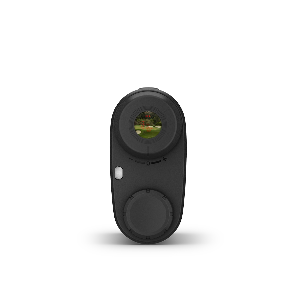 Garmin Approach Z30 gold rangefinder with rear view with viewfinder