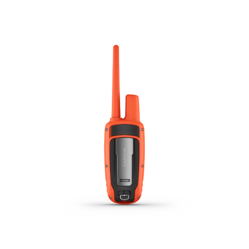 Garmin Astro GPS dog tracker handheld device back view with belt clip