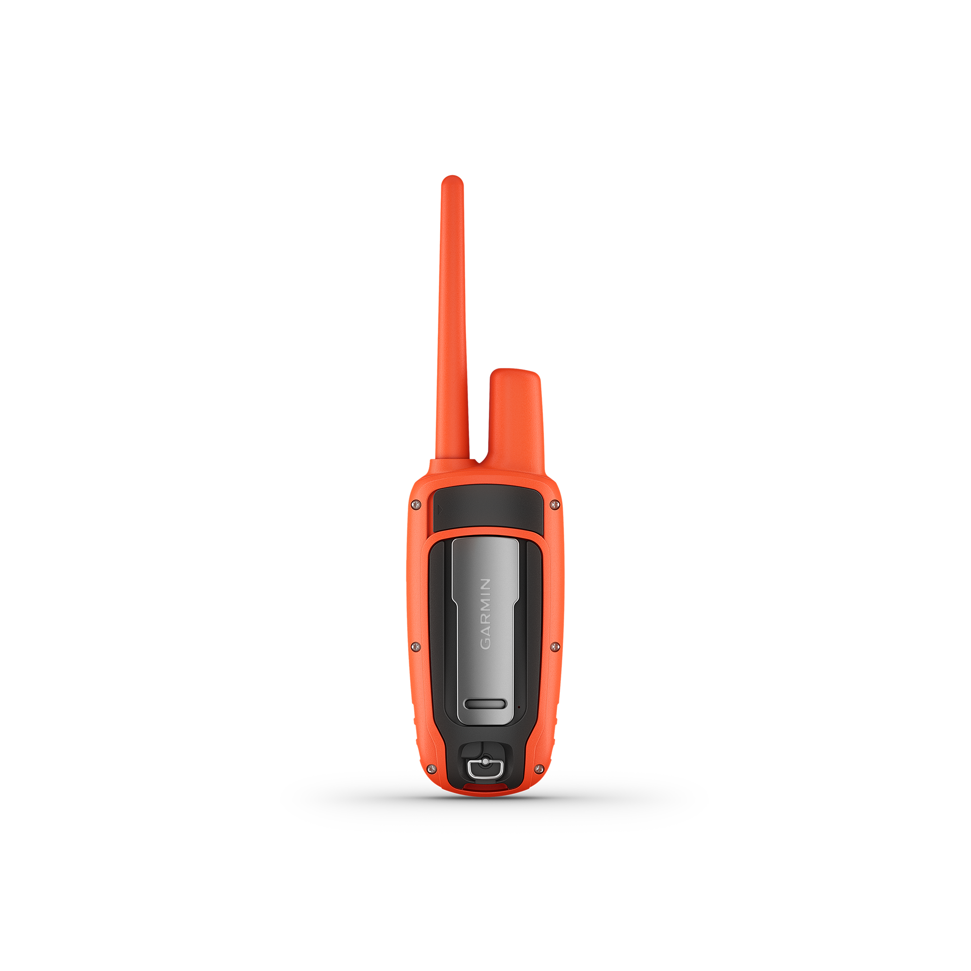 Garmin Astro GPS dog tracker handheld device back view with belt clip
