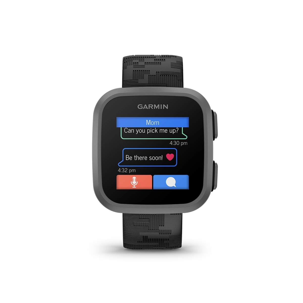 Garmin Bounce in Black Camo message screen