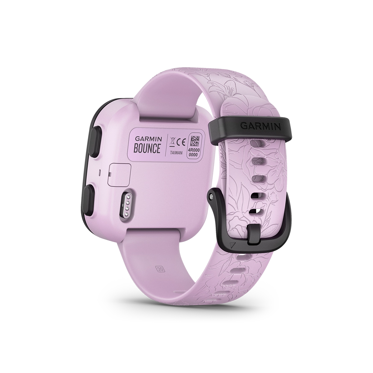 Garmin Bounce in Lilac Floral rear view