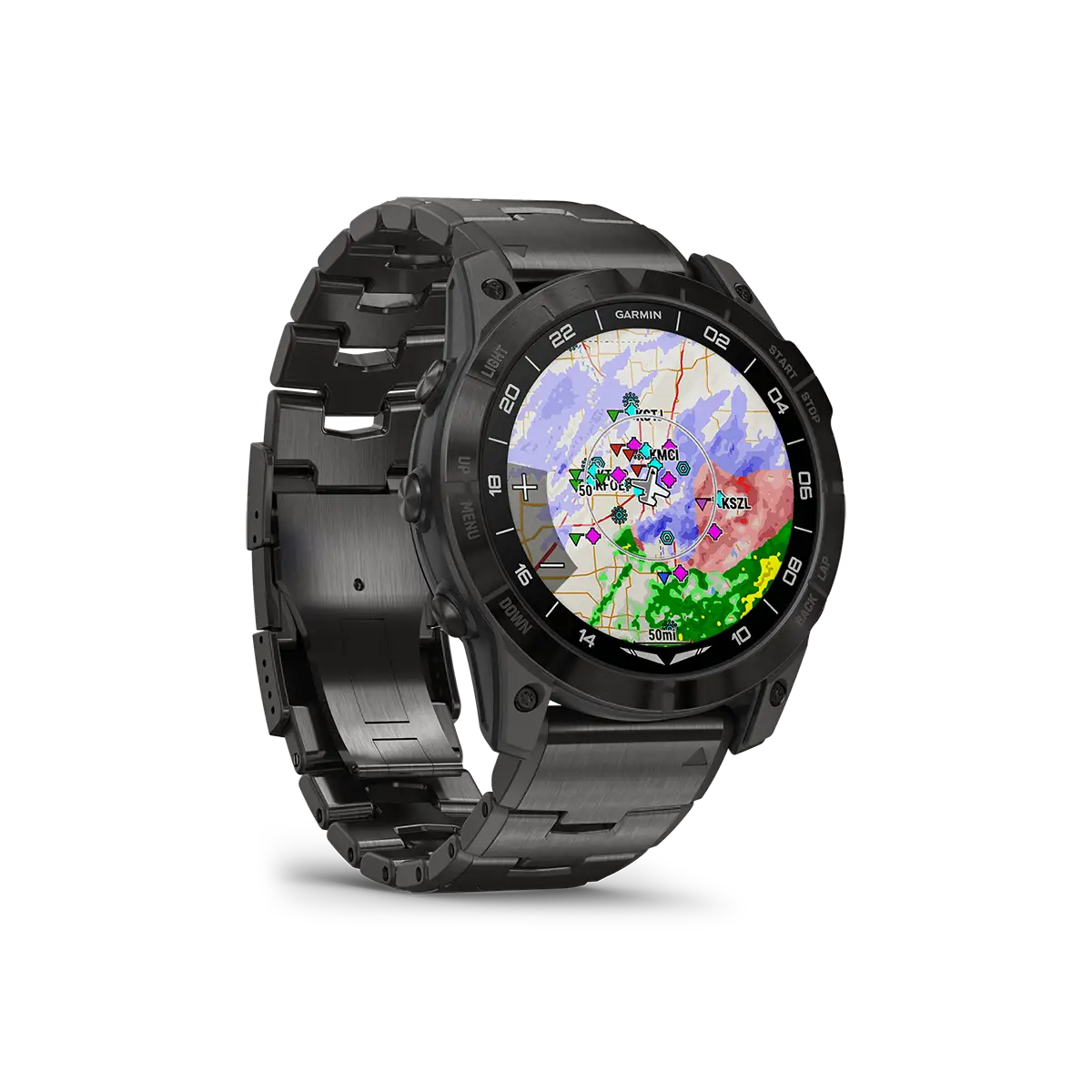 Garmin D2 Mach 1 Pro pilot watch aerial map flight tracker