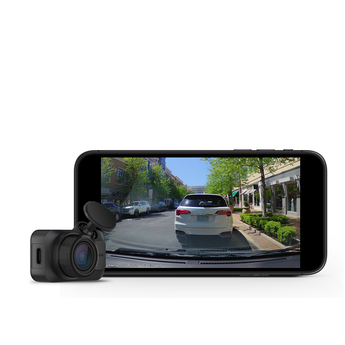 Garmin Dash Cam Mini 3 with smartphone