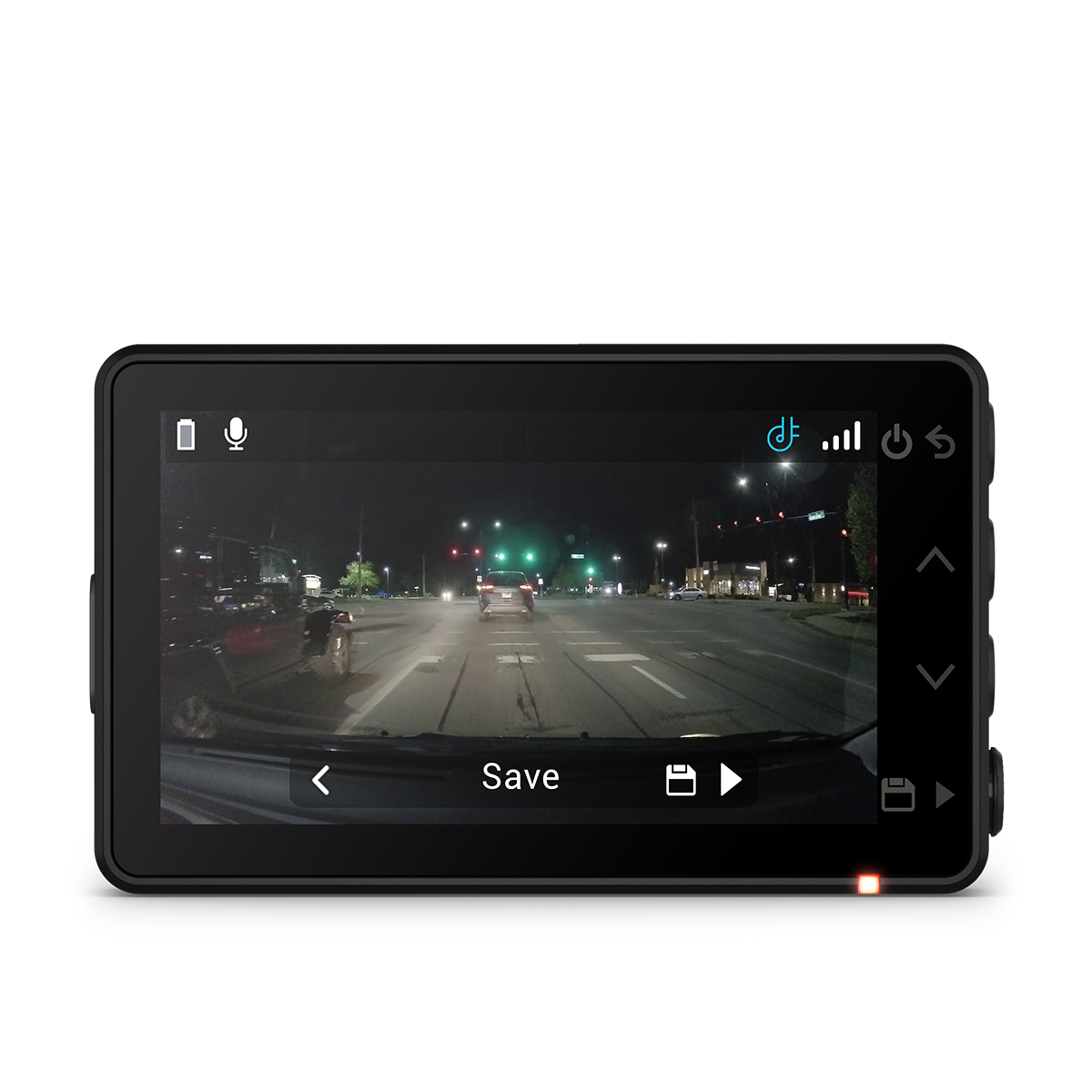 Garmin Dash Cam X110 intersection at night