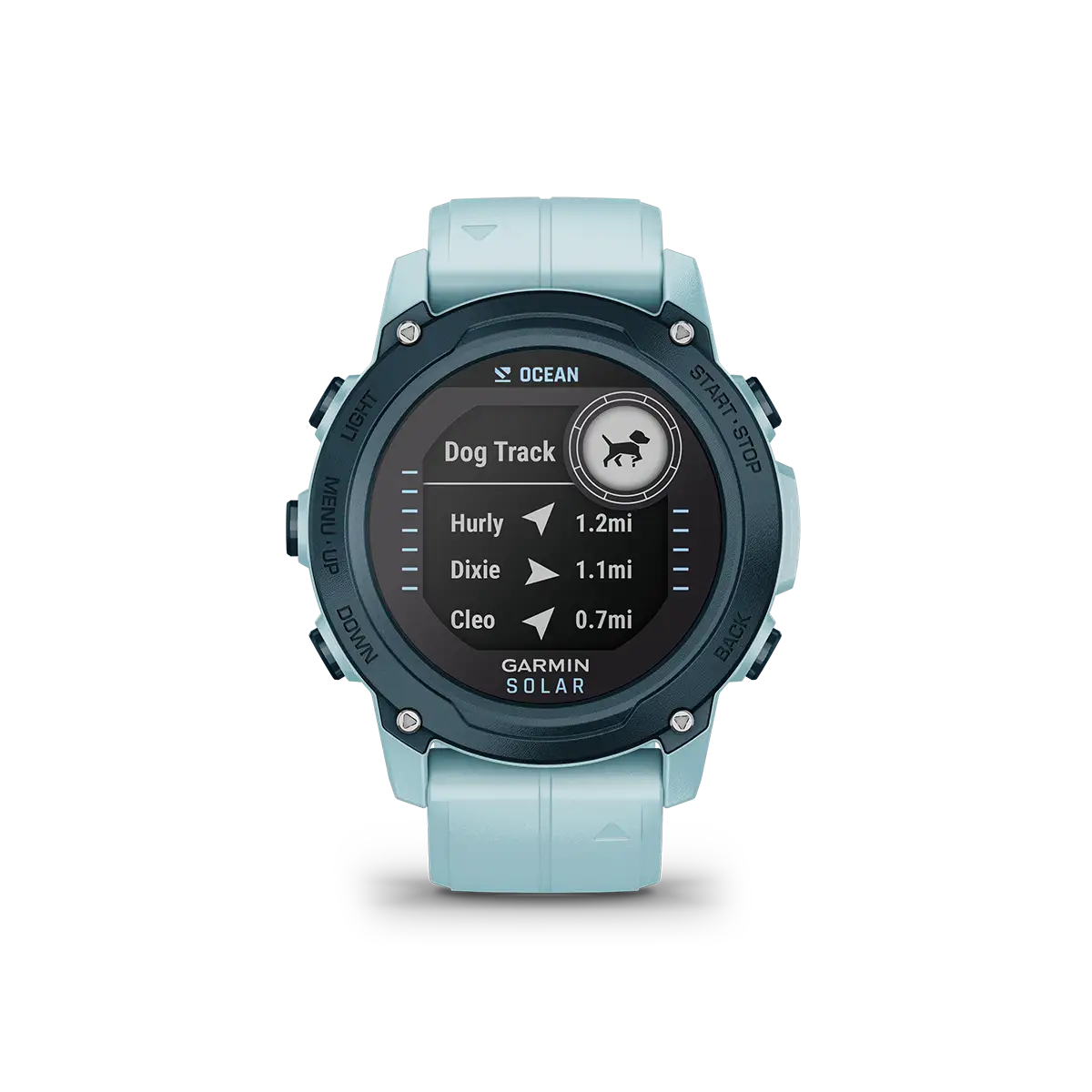 Garmin Descent G1 Solar - Ocean Edition dog tracking
