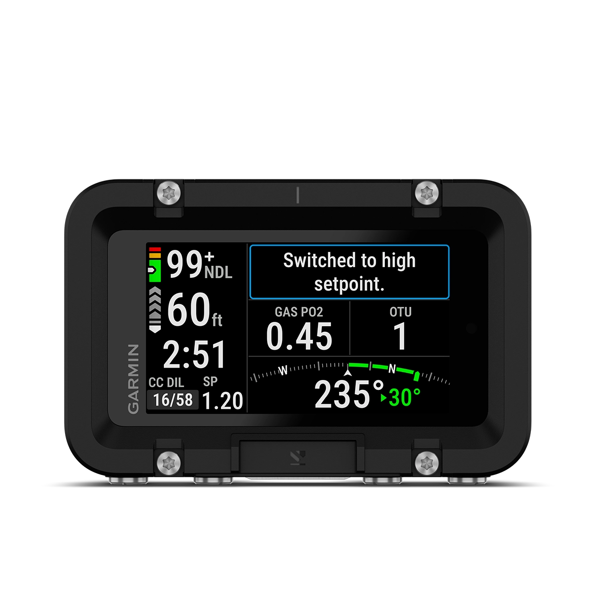 Garmin Descent X50i dive alerts