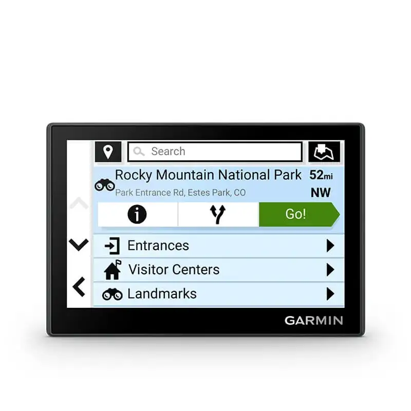 Garmin Drive 53 with national parks screen