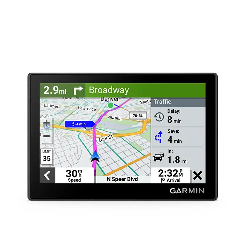 Garmin Drive 53 & Traffic with traffic on route navigation page