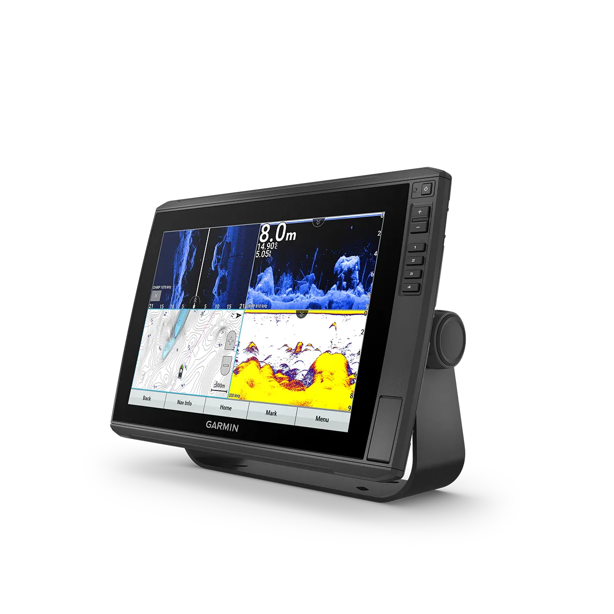 Garmin ECHOMAP Ultra 122sv tilted left