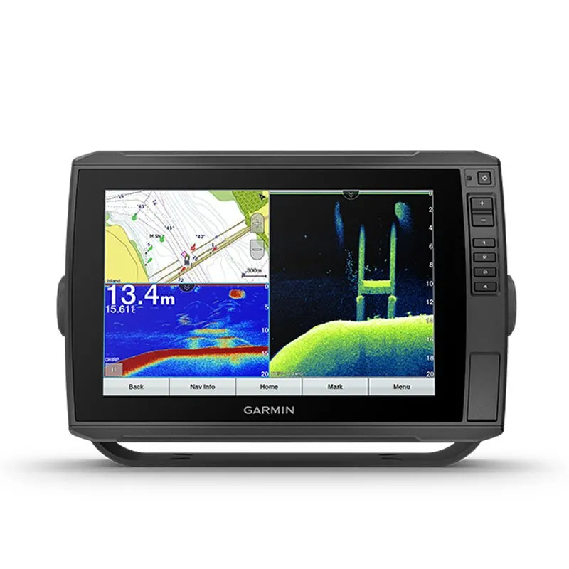 Garmin ECHOMAP Ultra 126sv marine chartplotters GN+ map, sonar, and CHIRP split screen views