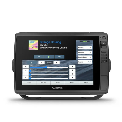 Garmin ECHOMAP Ultra 126sv media player control view playing music