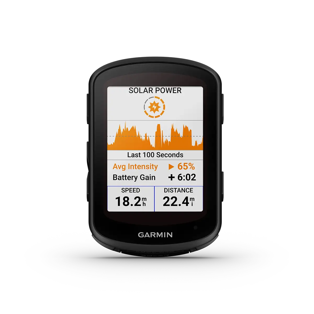 Garmin Edge 840 Solar with solar power screen