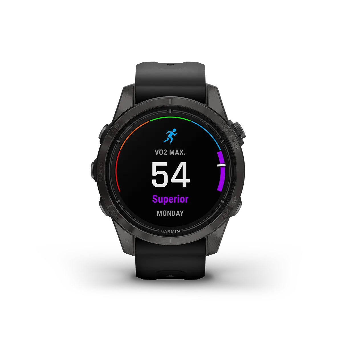Garmin epix Pro Gen 2 Sapphire in black hill score display using VO2 max