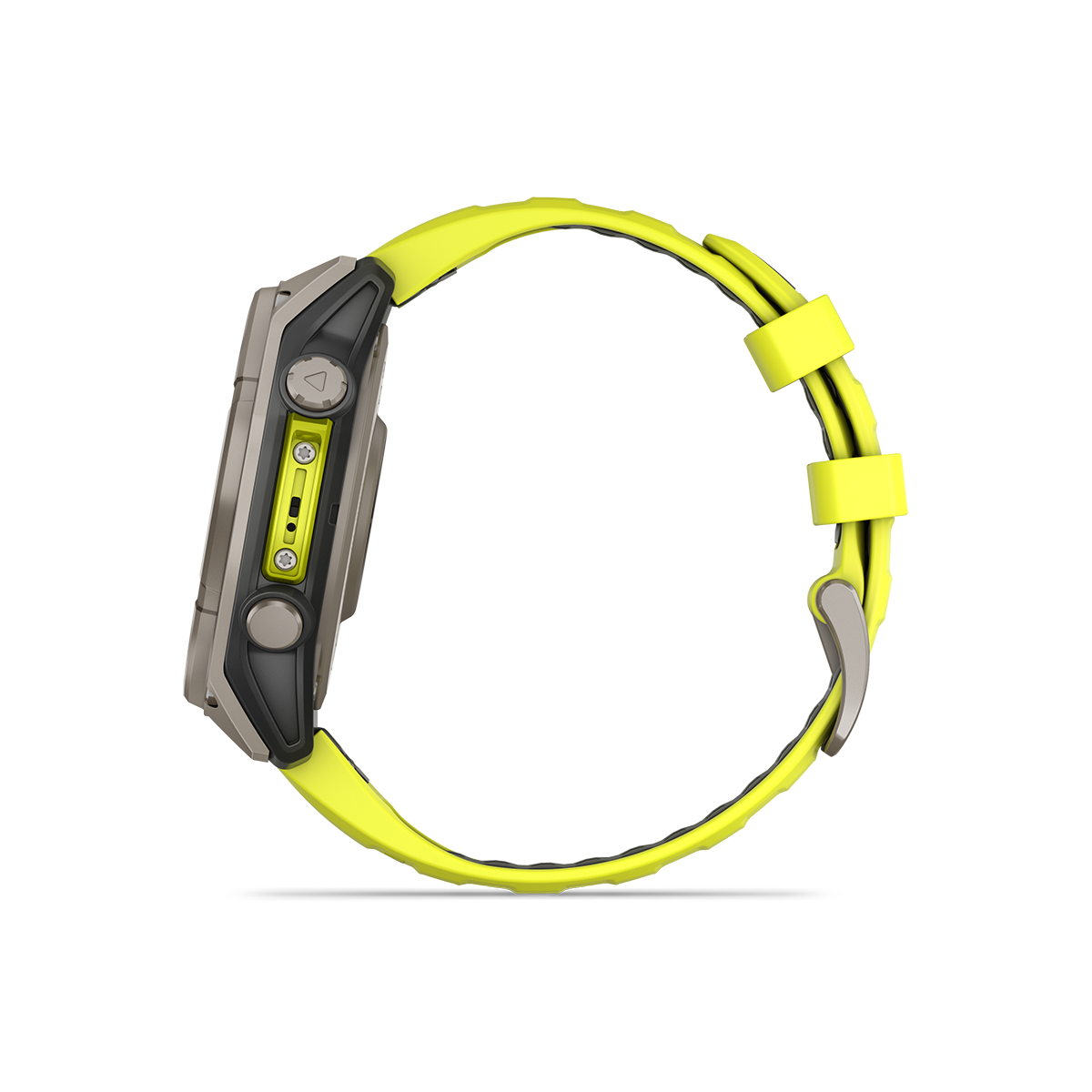 Garmin fenix 8 solar 47mm titanium left view