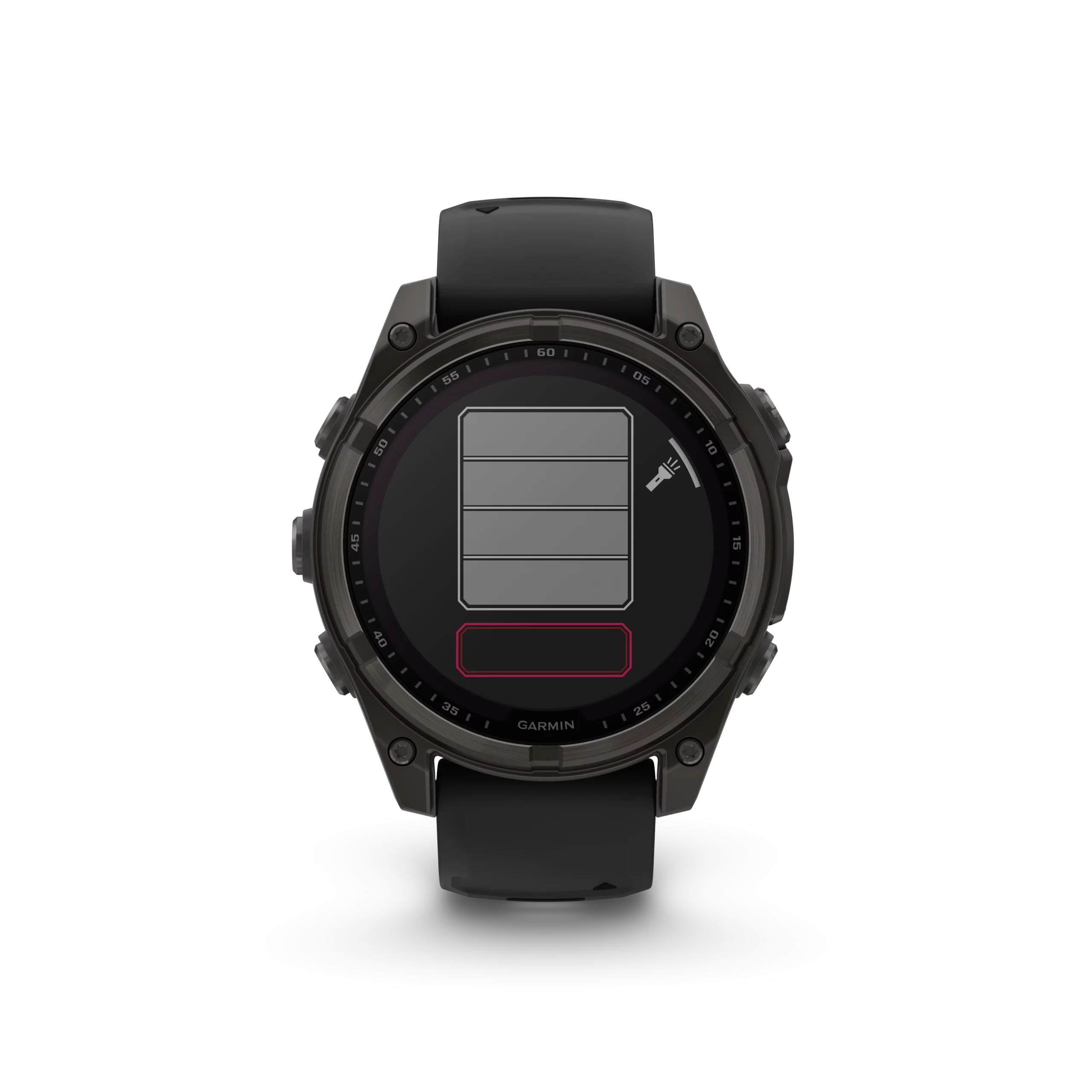 Garmin fenix 8 solar 47mm carbon grey flashlight