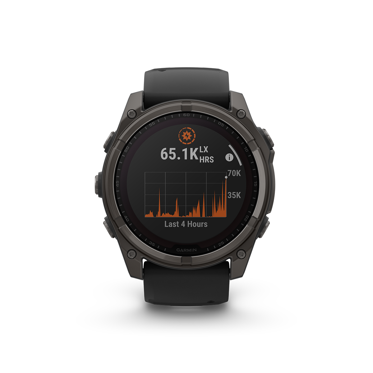 Garmin fēnix 8 solar watch 51mm carbon grey solar intensity screen