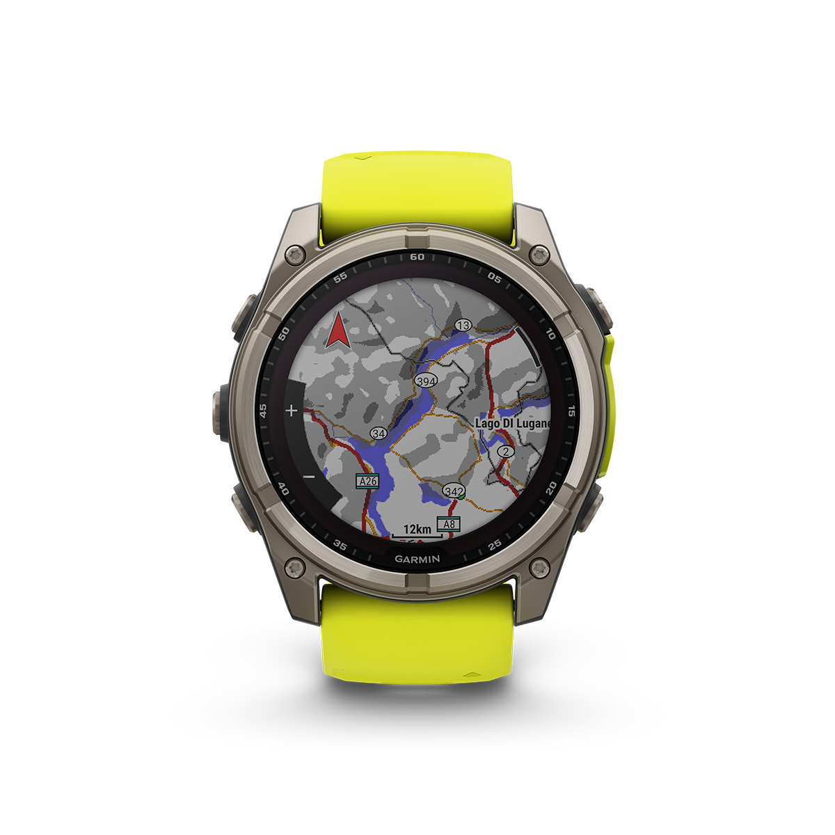 Garmin fenix 8 solar 51mm titanium map contour