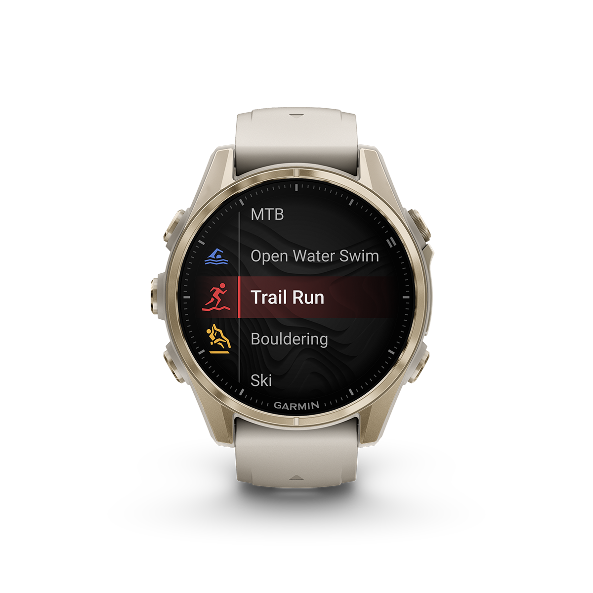 Garmin fenix 8 43mm soft gold activity list