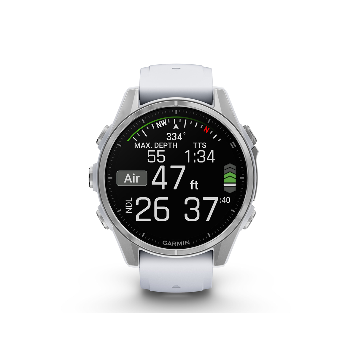 Garmin fenix 8 43mm silver dive statute