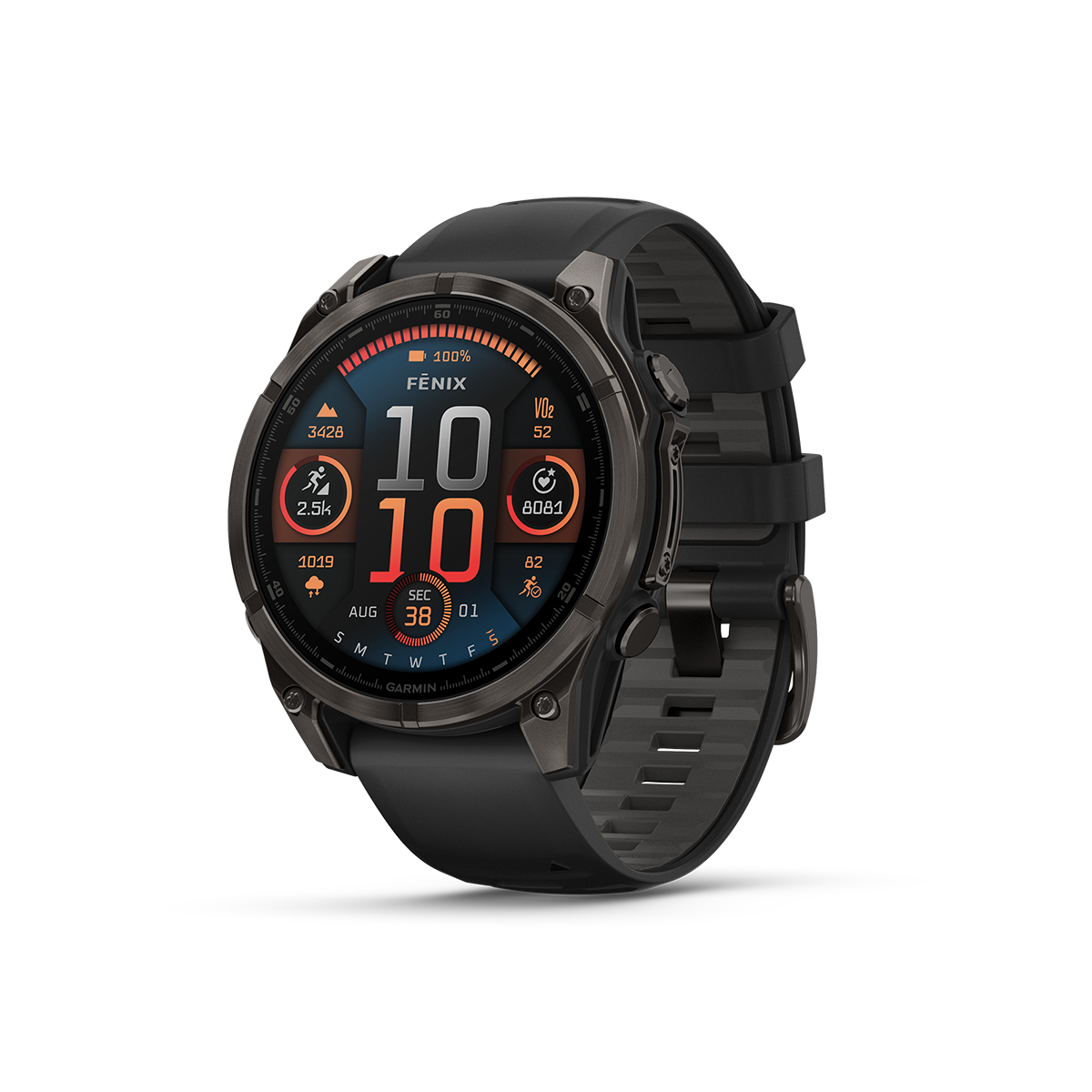 Garmin fenix 8 47mm Sapphire, Carbon Gray DLC Titanium