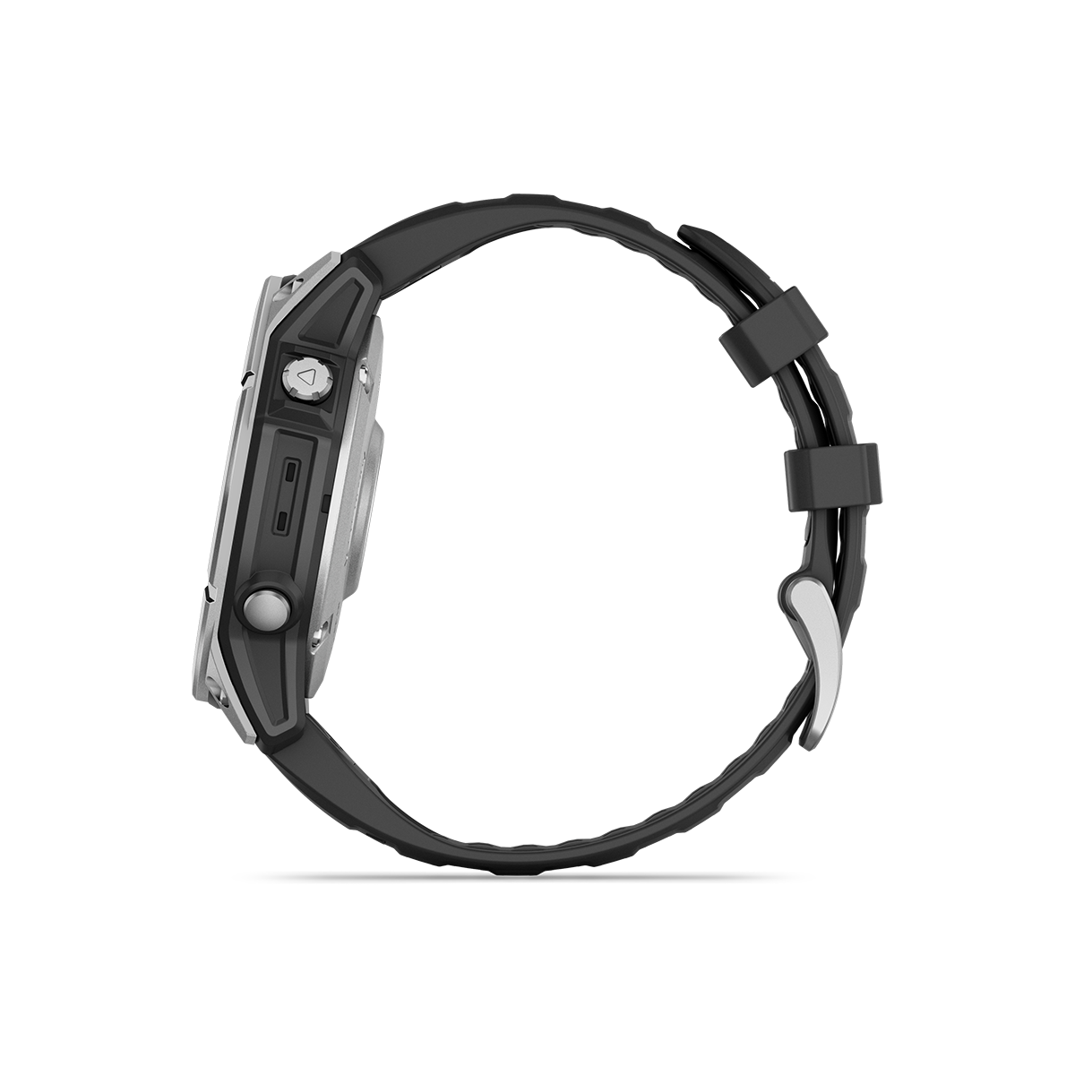 Garmin fenix E steel left side